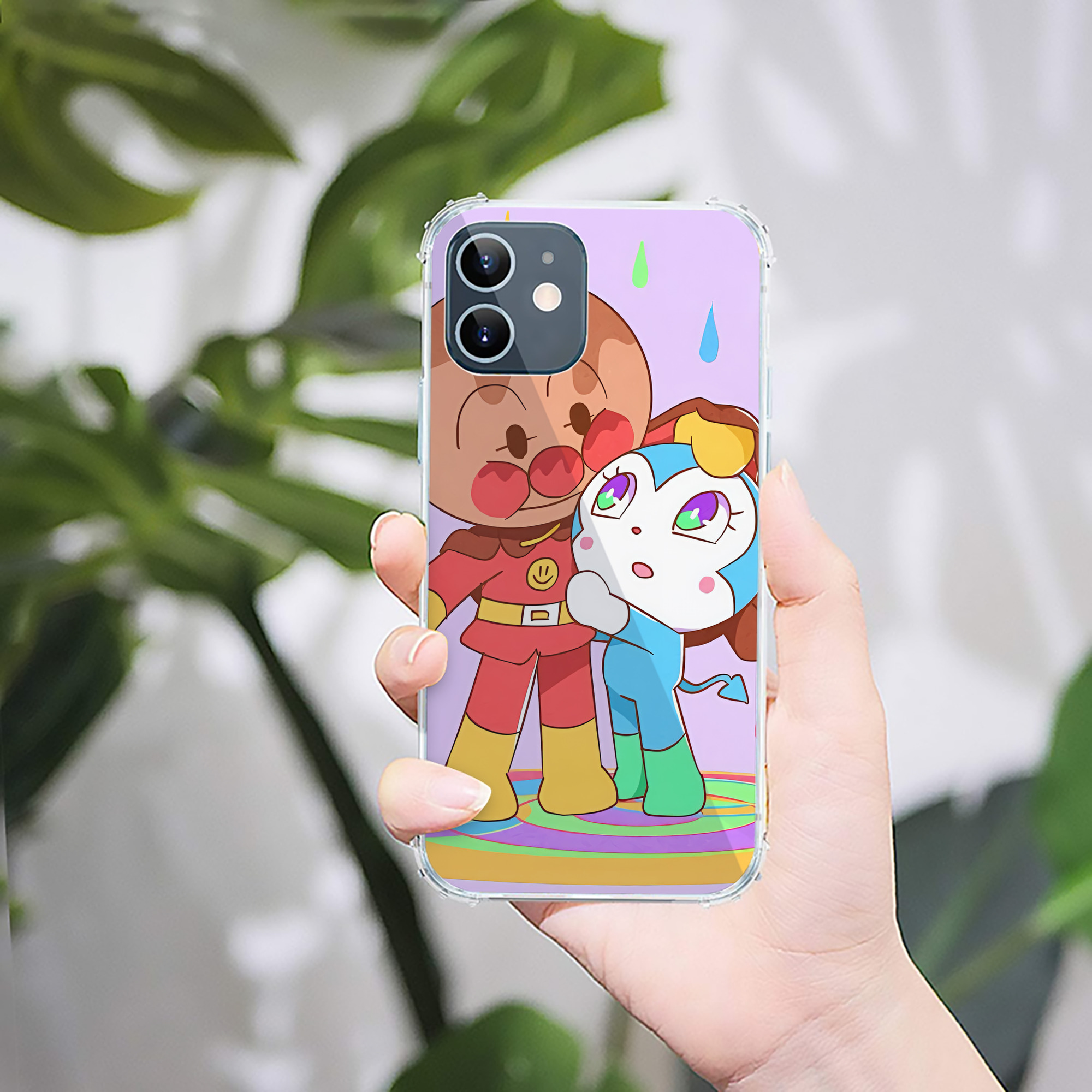 （画像用） アンパンマン Anpanman 【iPhone 12シリーズ対応】透明スマホケース（クリアソフトケース）